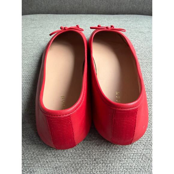 Cole Haan Yara Red Ballet Leather Flats Bow Detail Women's 9.5 - Picture 3 of 13